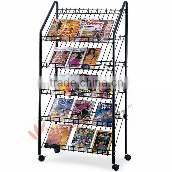 3 Shelves Metal Newspaper Stand