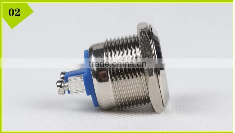 Export very high quality 19MM Domed momentary metal push button switch with CE ROHS