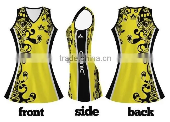 cheap custom sublimation netball dresses uniforms design