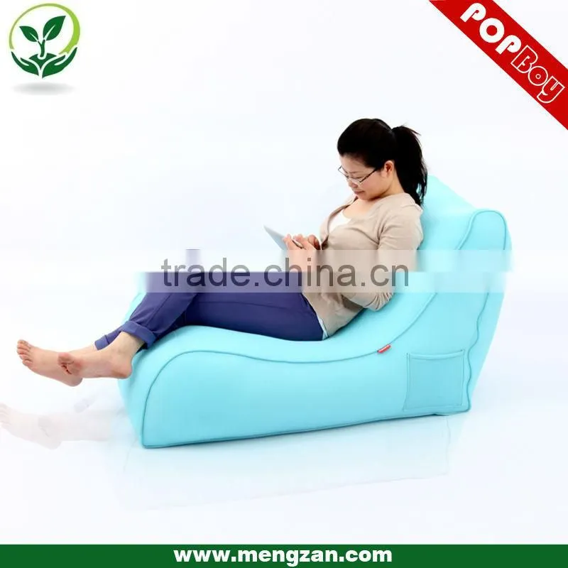 Low-Back bean bag recliner chair, Sandwich fabric bean bag settee