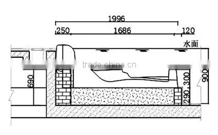 ISO9001 certificated swimming spa pool massage bed