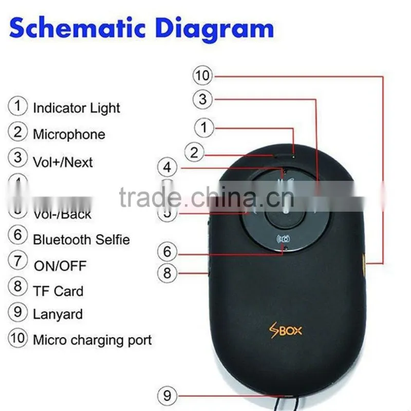 Hot Sale Self-timer/Shutter Speaker Waterproof Wireless Mini Bluetooth Speaker