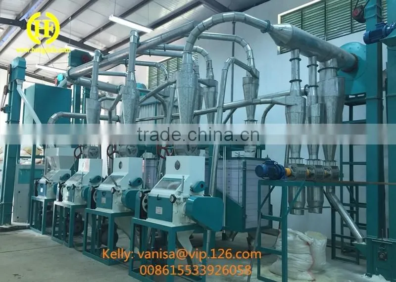 Small Size 30T Corn Flour Milling Machine Maize Mill Complete Production Line