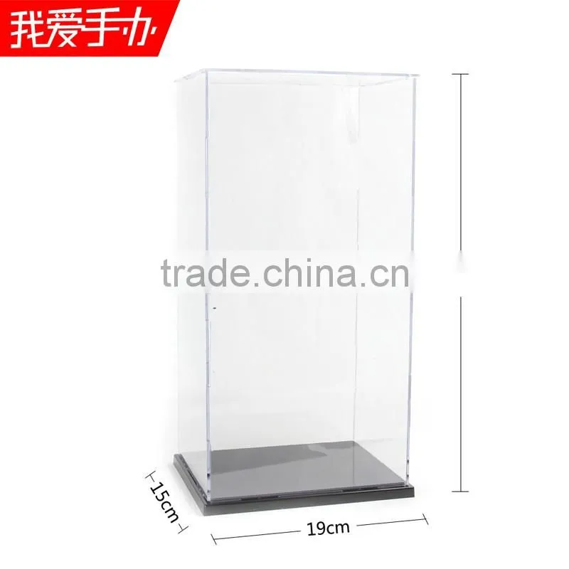 2017 wholesale dustproof acrylic figure display case for doll & comic figure