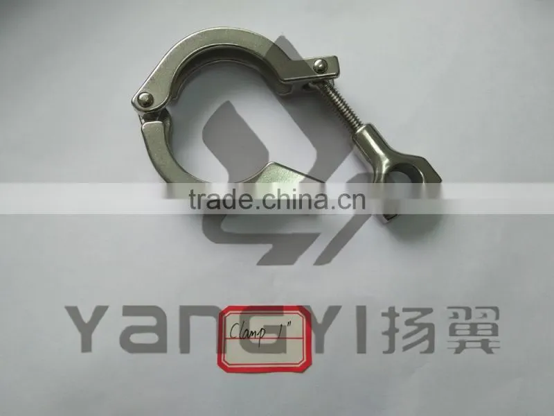 stainless steel 1'' tri clover clamp with end cap ferrule and gasket