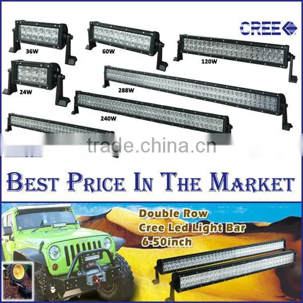 hot sale spot optic led light bar 4D lens offroad truck boat led light bar 2 row