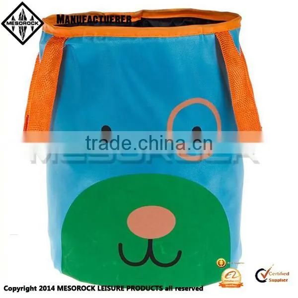 Creative design multifunctional portable auto hanging bag folding cartoon car trash bin