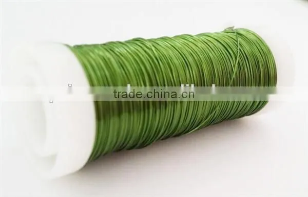 wholesale 0.5mm green colored copper wire