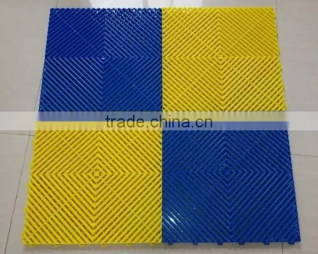 2016 new anti slip Plastic Vinyl Puzzled Interlocked garage matten