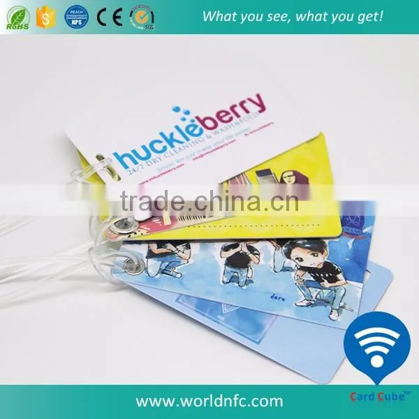 Promotion Plastic Baggage Tag Travel Tag with Transparent String