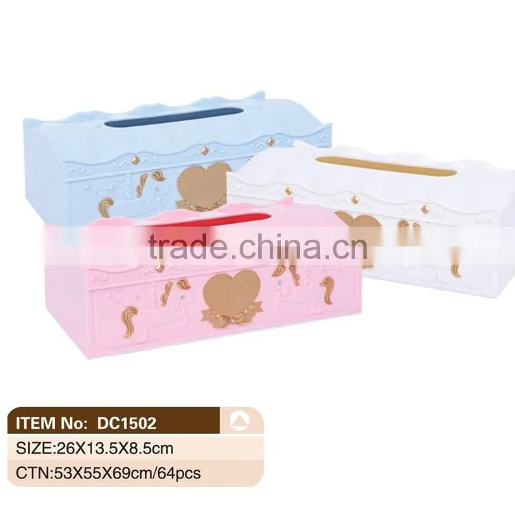 Classic Fancy Square Plastic Tissue Box
