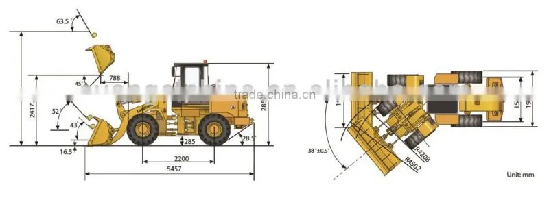 1.6ton liugong mini wheel loader CLG816C
