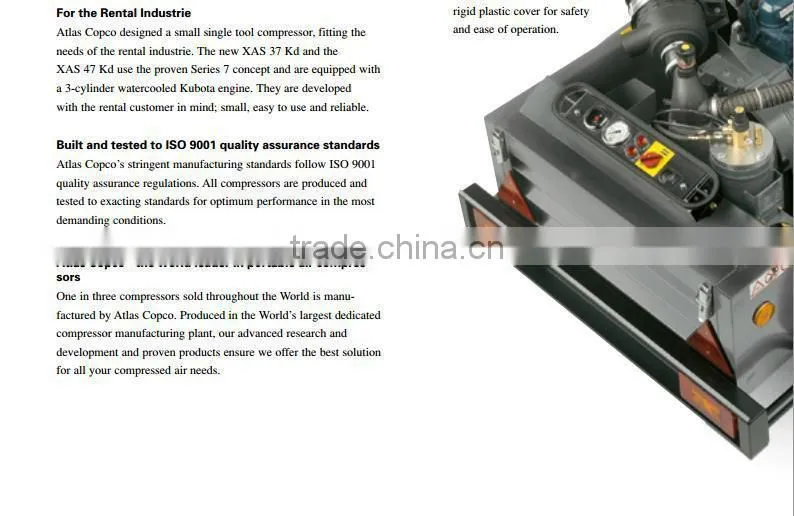 XAS37 / XAS47 / XAS57 / XAS67 / XAS77 / XAS97 - Atlas Copco Spare Parts - Price Atlas Copco Air Compressors