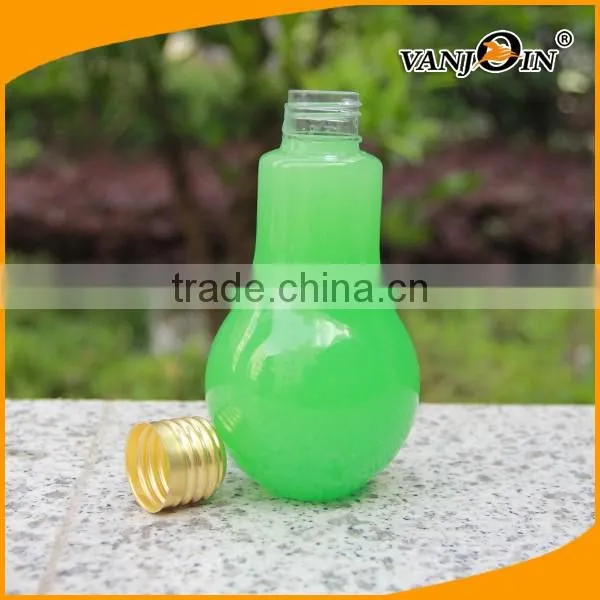 Creative 200cc Plastic Juice Coffee Mug Beer Cup with Unique design Light Bulb