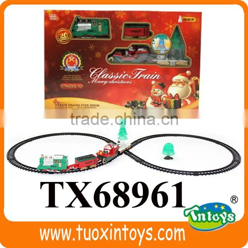 outdoor Christmas train set with light
