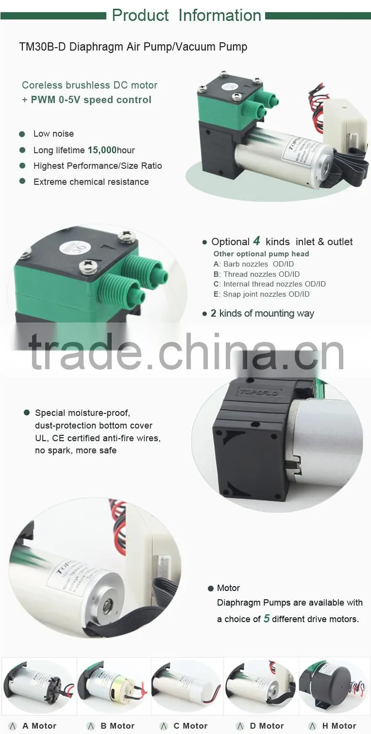 high performance long lifetime electric mini diaphragm pump