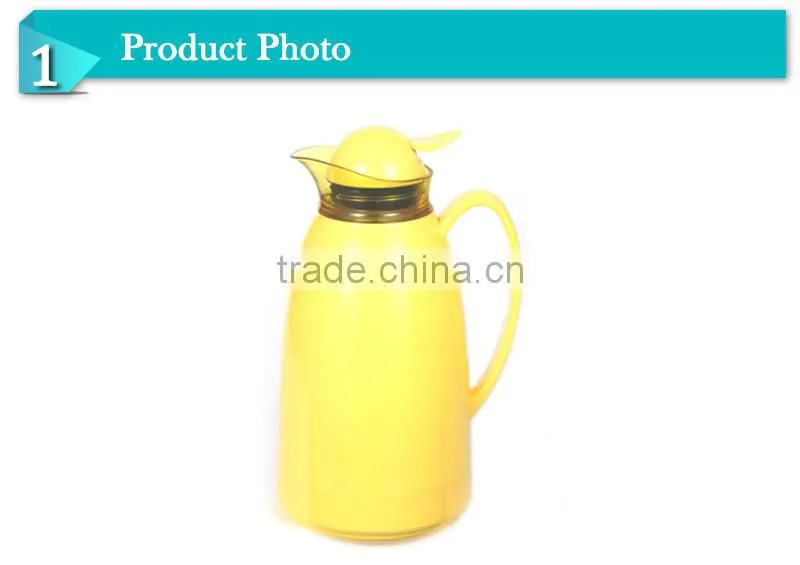 High quality plastic outer glass inner travel coffee pot tea flask milk jug(JGCD)