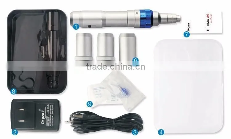 2017 Newest rechargeable microneedle nano Dr.pen with replaceable needle cartridge Ultima A6 Electric Dermapen