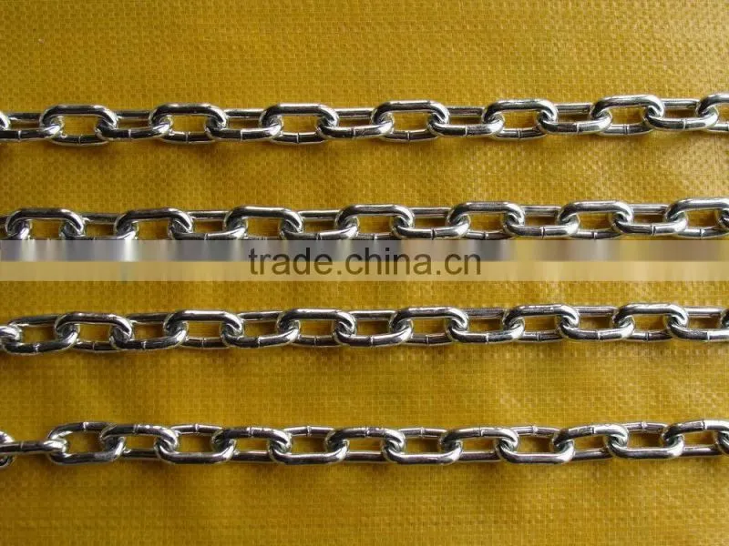 Zinc plated Grade 30 welded link chain steel link chain