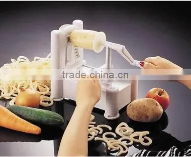 Plastic Spiral Vegetable Slicer 3 in 1/ Manual Vegetable Slicer/Fruit Slicer Machine