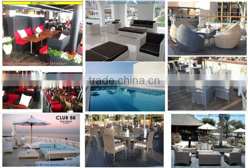 Outdoor daybed rattan sofa bed (K-9097)