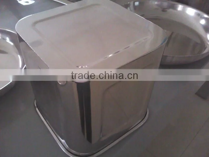 Square shape stainless steel container with lid