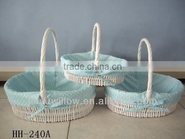 Yellow Painted Willow Basket w/ Candle Shade
