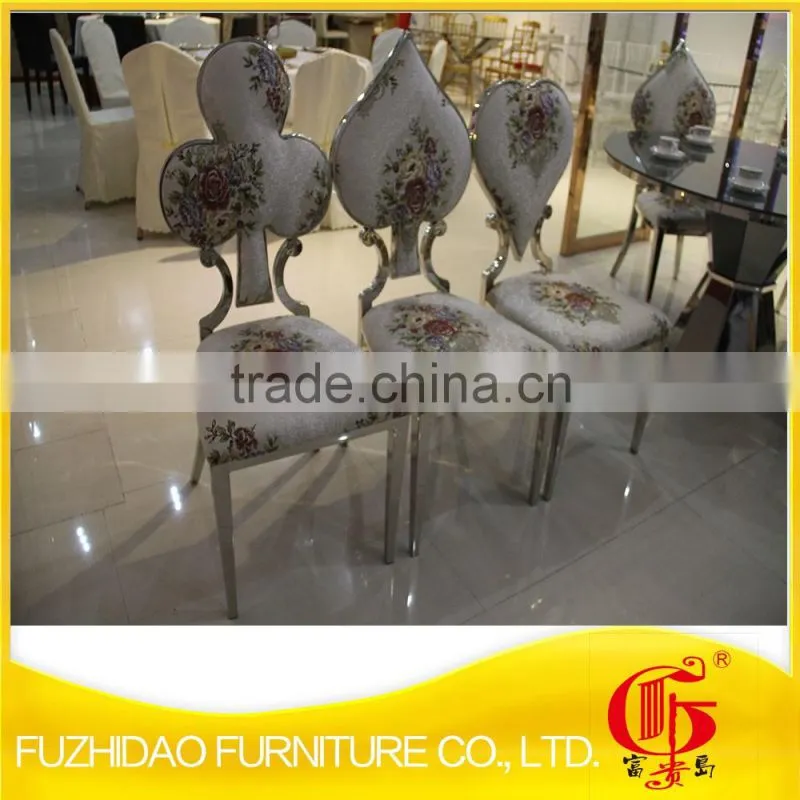 Foshan furniture European stainless steel chairs for living room