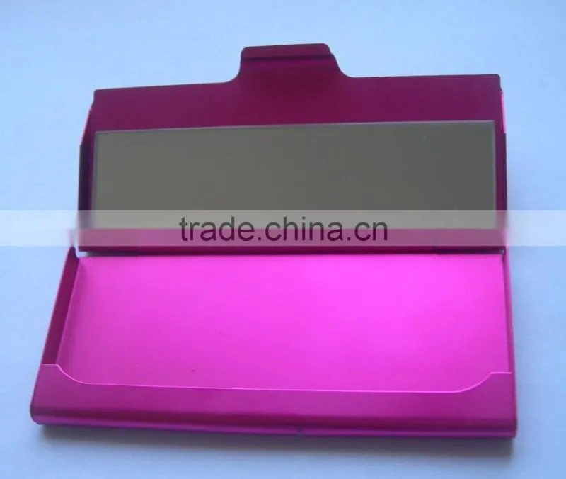 metal travel pill case with mirror