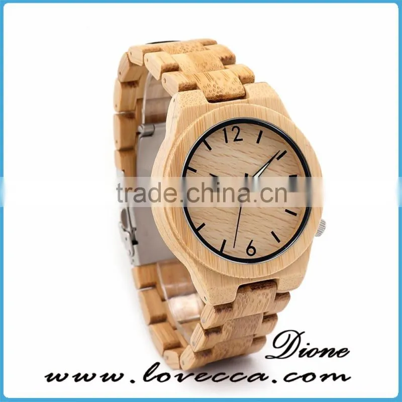 Handmade personized wooden watch ,engraved bamboo wooden watch for men