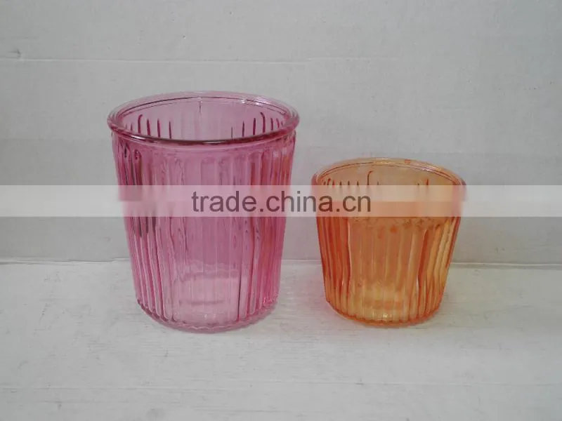 colored wide mouth glass spray glass vase