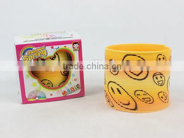 wholesale good quality magic rainbow spring with smile face/rainbow circle