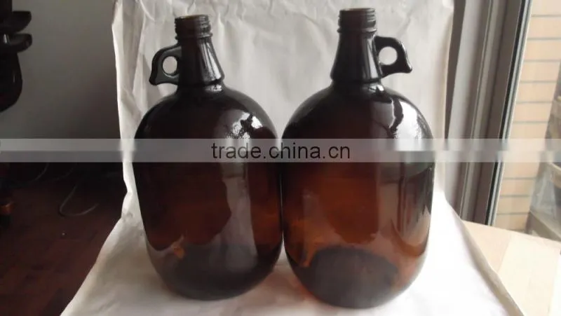 Huge clear glass wine bottle