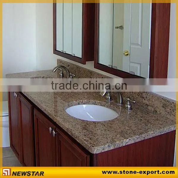 granite benchtop with square ceramic sink