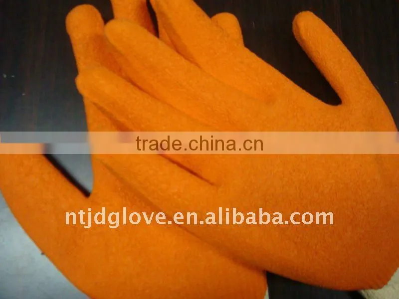 Latex gloves .