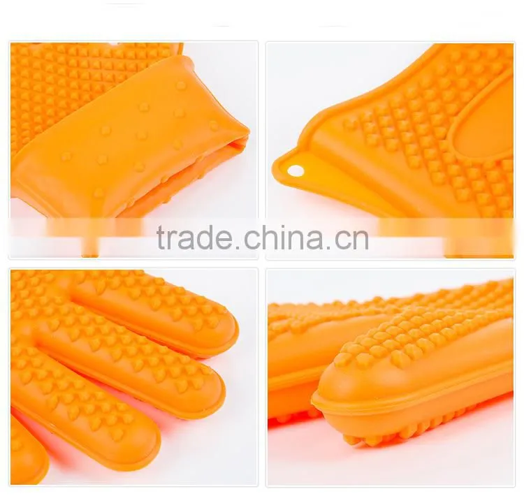 Silicone BBQ gloves, Silicone Heat Resistant Grilling BBQ Glove