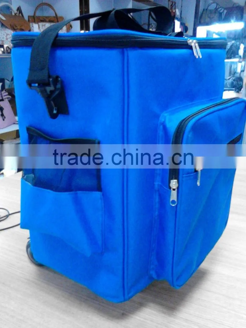 High Quality Outdoor Wholesale 36 Can Outdoor Cooler Bag On Wheels, Trolley Picnic Cooler Bag With Wheels