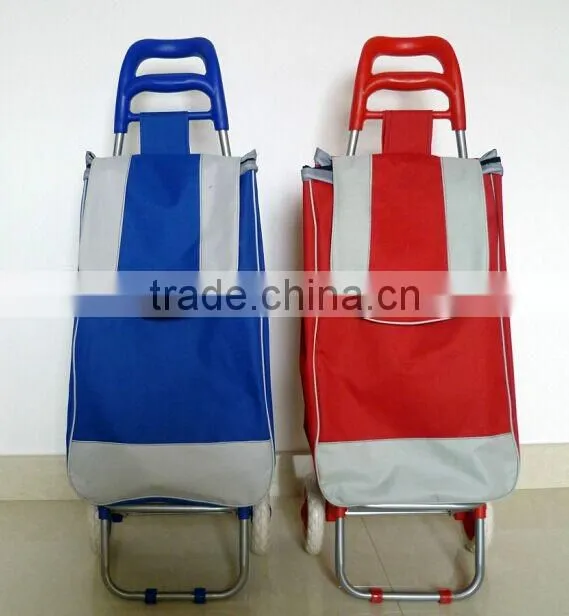 Durale beautiful folding shopping trolley bag with 2 wheels
