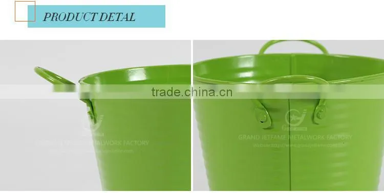 iron and zinc unique embossing powder coated flowering plants in pots decoration garden flower pot