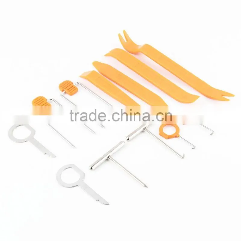 12pcs Car Radio Removal Tool Door Clip Panel Trim Dash Audio Removal Pry Tool Kit Plastic