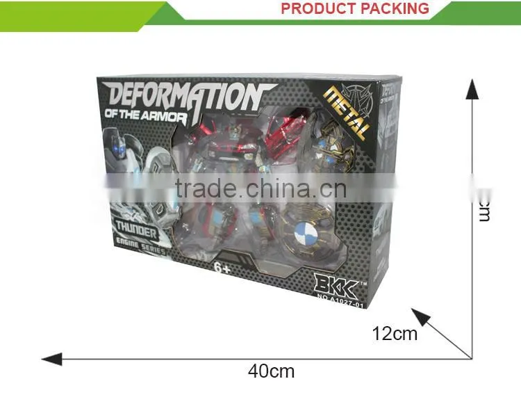 Funny intelligence transform car boy toy metal robot