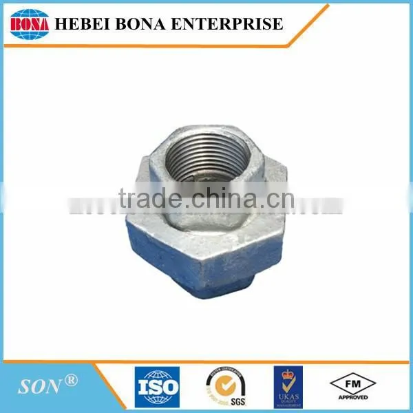 Good quality malleable iron gi fittings union