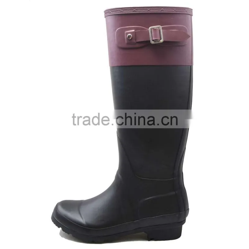 New Arrival Knee high women rain boots rubber boots wellington gumboots
