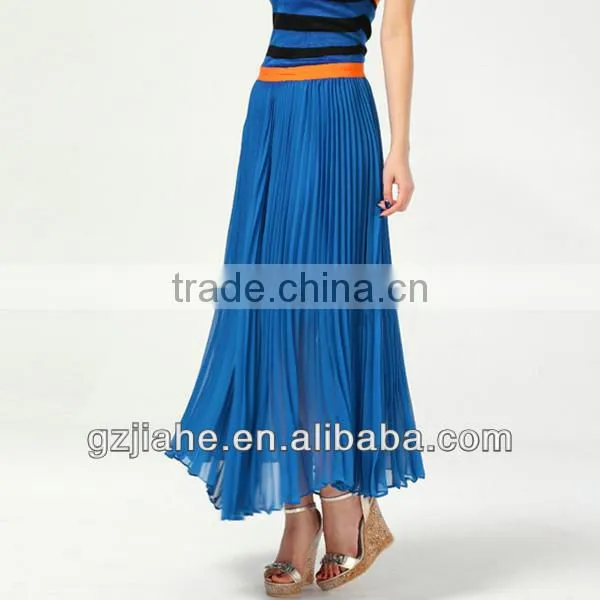 Fashion chiffon Colorful modern long skirt for women