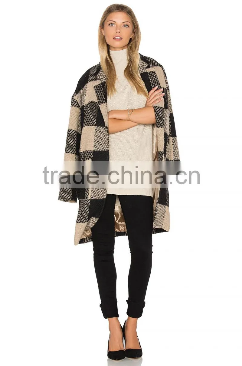 OEM service plus size 100% Wool women's coat keepwarmer