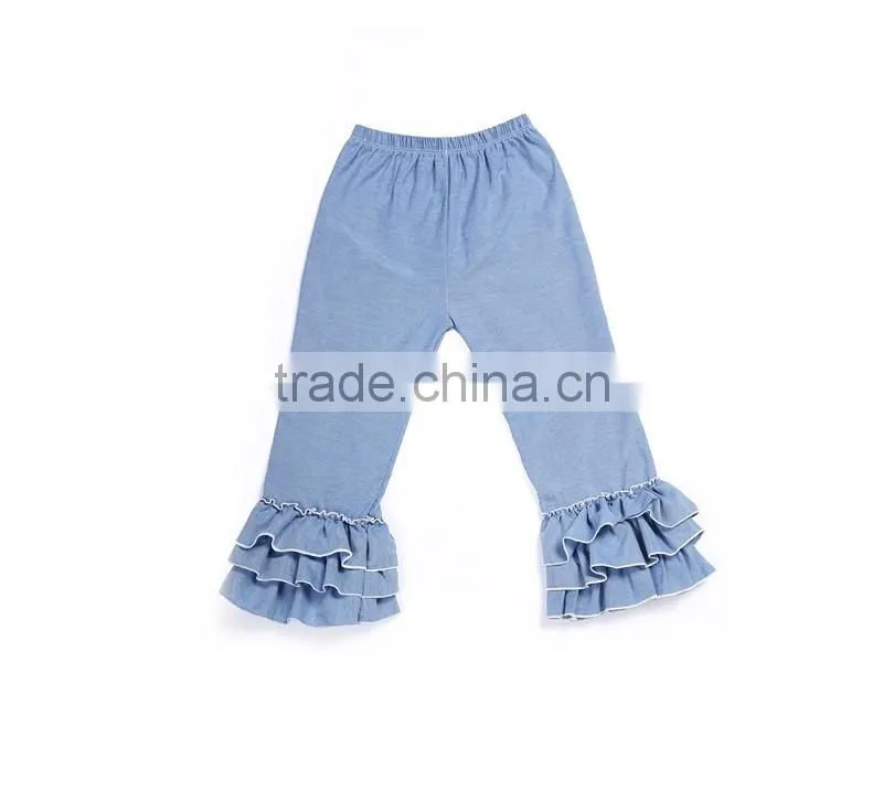 Wholesale 100% Cotton Ruffle Pants For Baby Girls