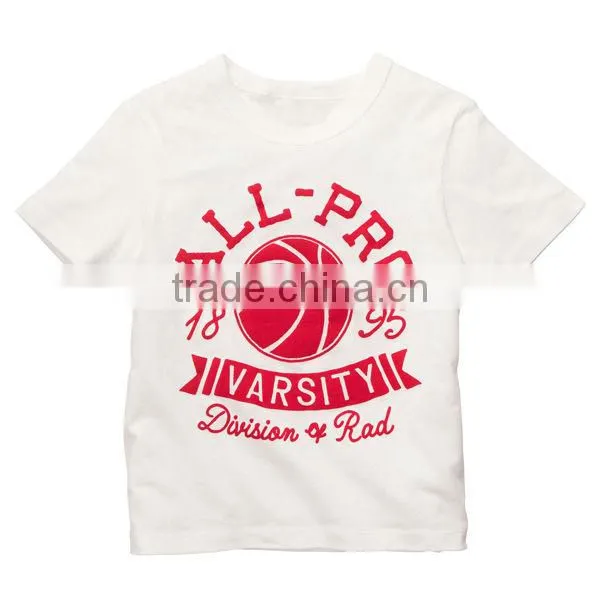 2014 boy cotton baseball t-shirt short sleeves sports shirt for kids printing top