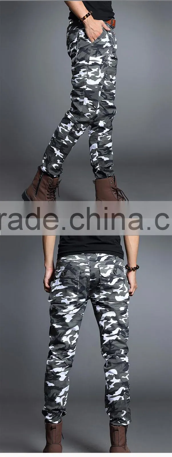Hot sale custom mens track jogger military cargo pants cheap casual skinny army trousers