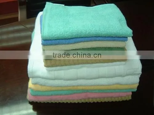 Jacquard cotton knit hand towels and colored
