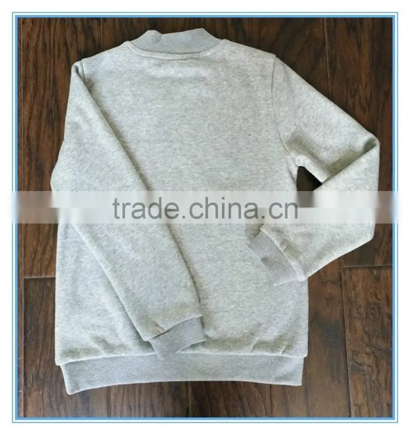 Custom pullover fleece hoodie for winter , custom printing kids crewneck sweatshirt